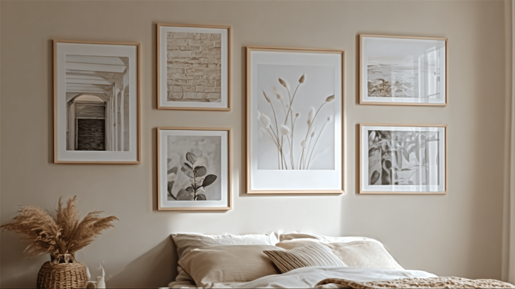 budget wall art small bedroom glow up aesthetic decor