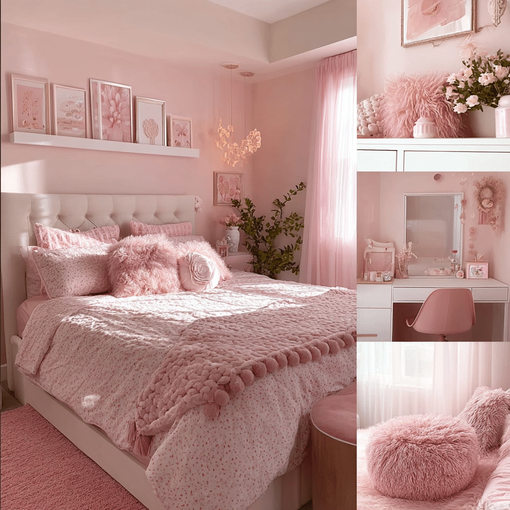 Dream Room Goals: Cute Pink Girly Bedroom Inspiration
