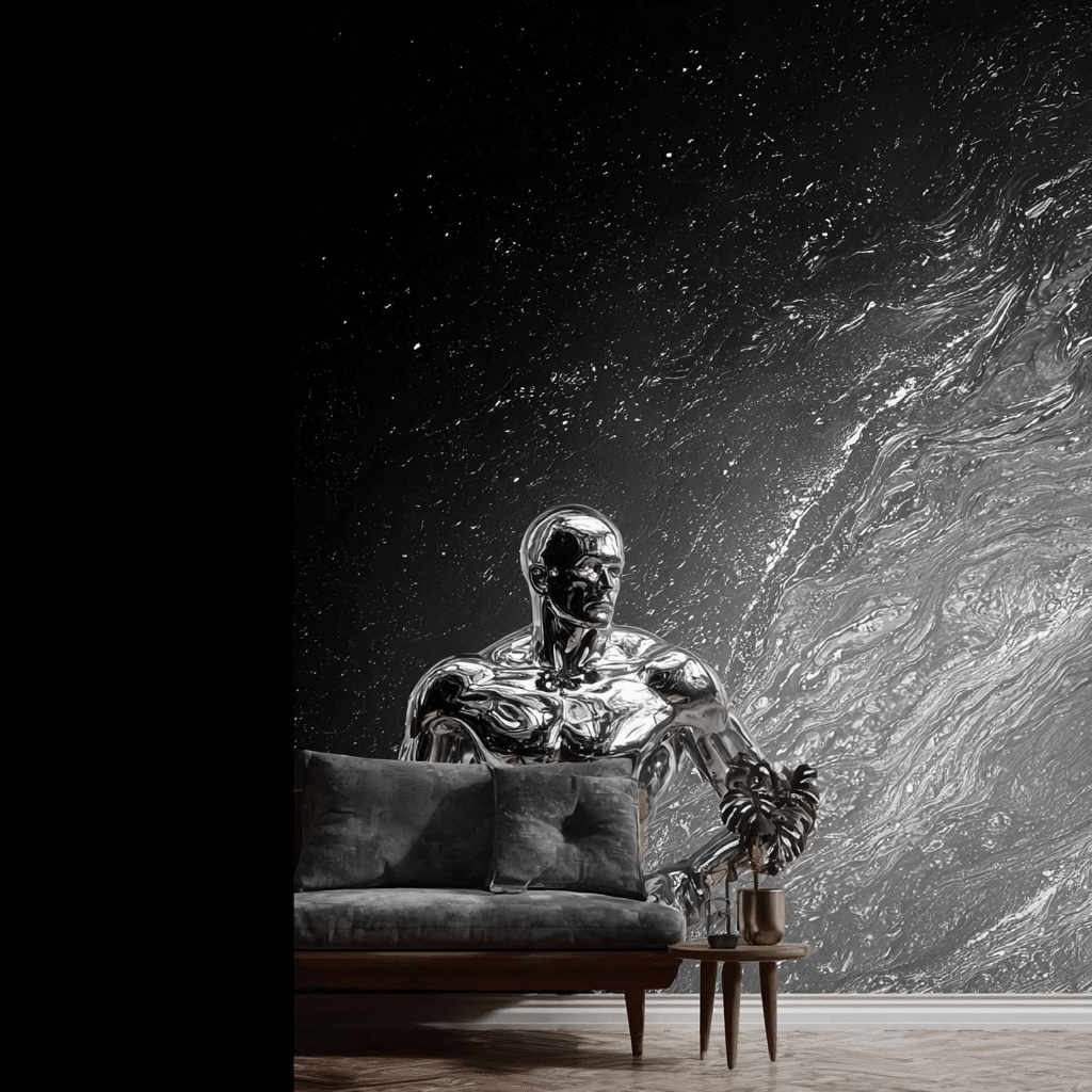 Elevate Your Space with Stunning Silver Surfer Wallpaper: A Modern Interior Design Guide
