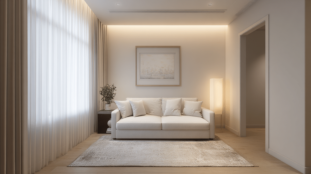 Tiny Living Room Layout Before and After Fix