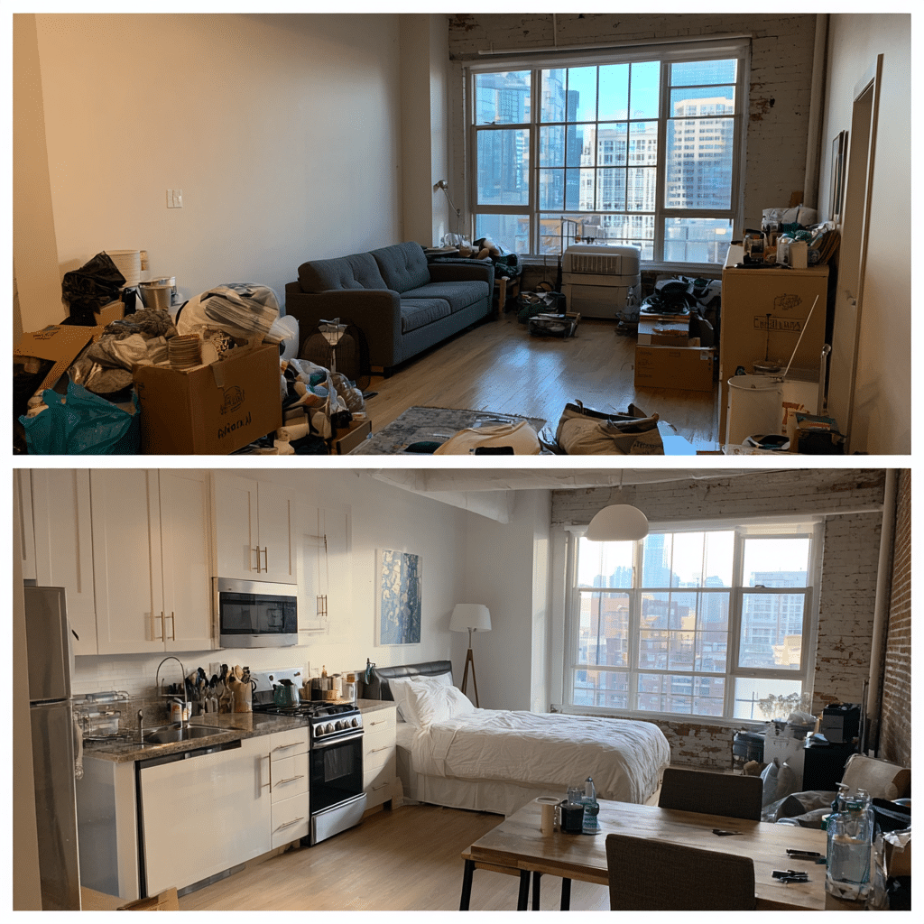vertical storage for small apartment zoning