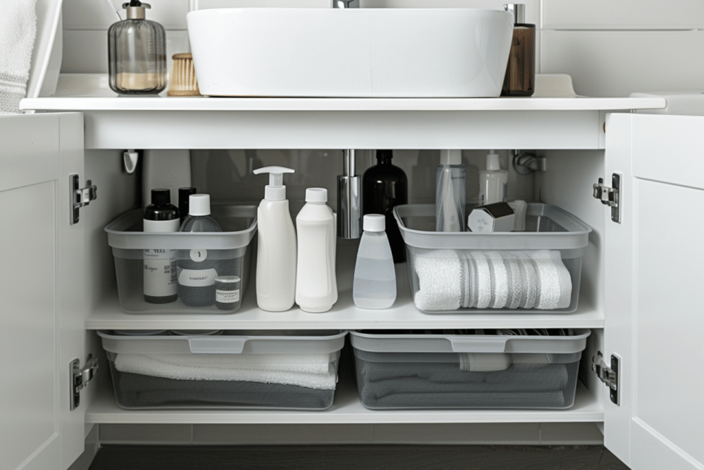under sink organizer for small bathroom storage